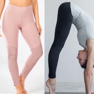Lot of 2 Lululemon Ruched Cinched Leggings